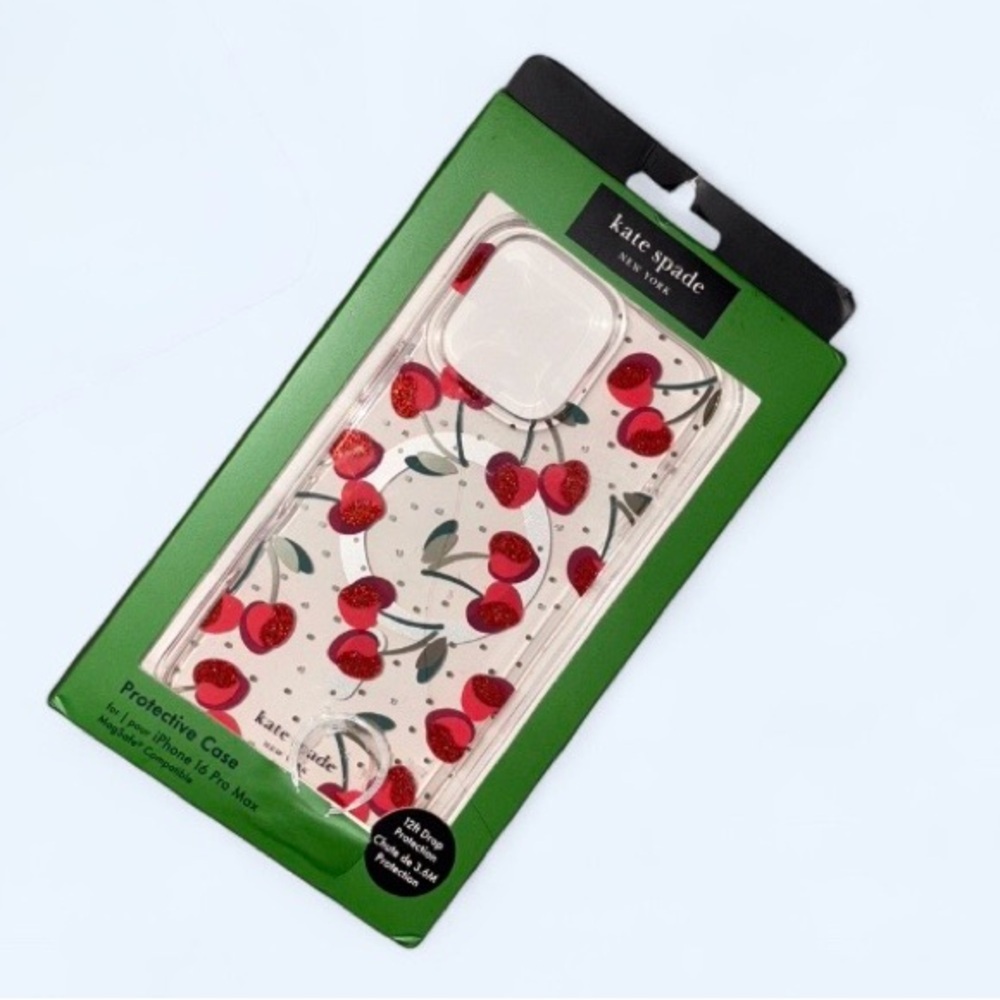 Kate Spade Cherry MagSafe Case – iPhone 16 Pro Max 🍒✨ - Picture 2 of 4